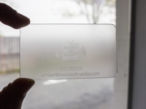 Clear business card