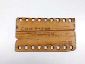 Unique wooden business card