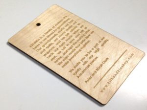 Maple wood business card