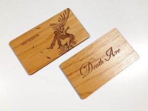 Alder wood business card