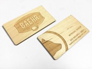 Maple wood business card