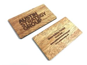 wood business cards
