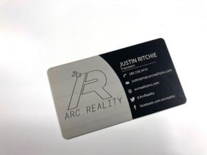 Business cards made of metal