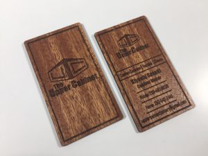 Mahogany wooden card